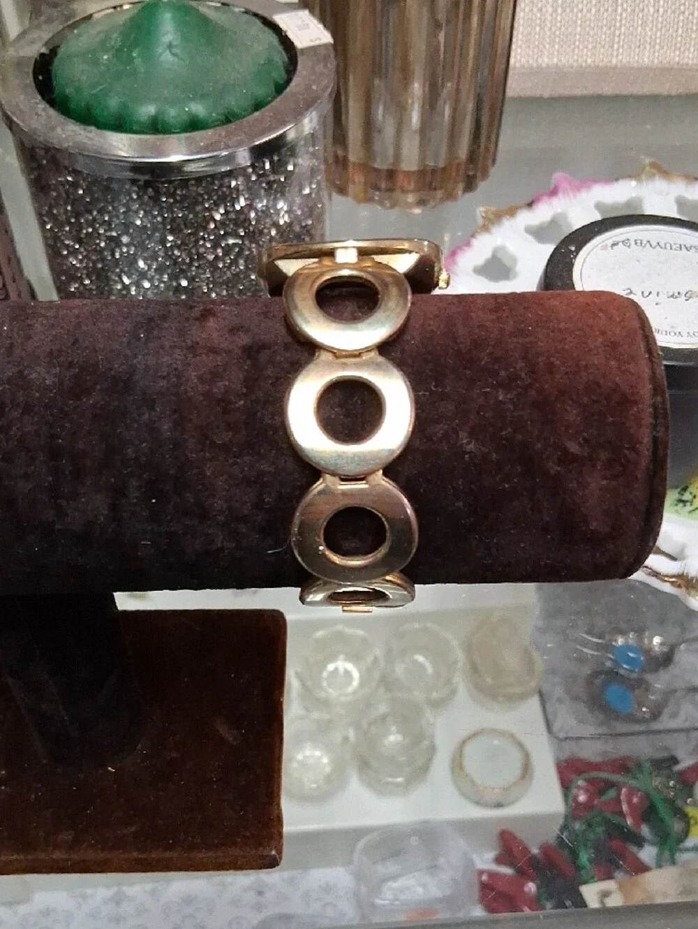 Geneva Gold Bracelet-Style Round Face Women's Watch